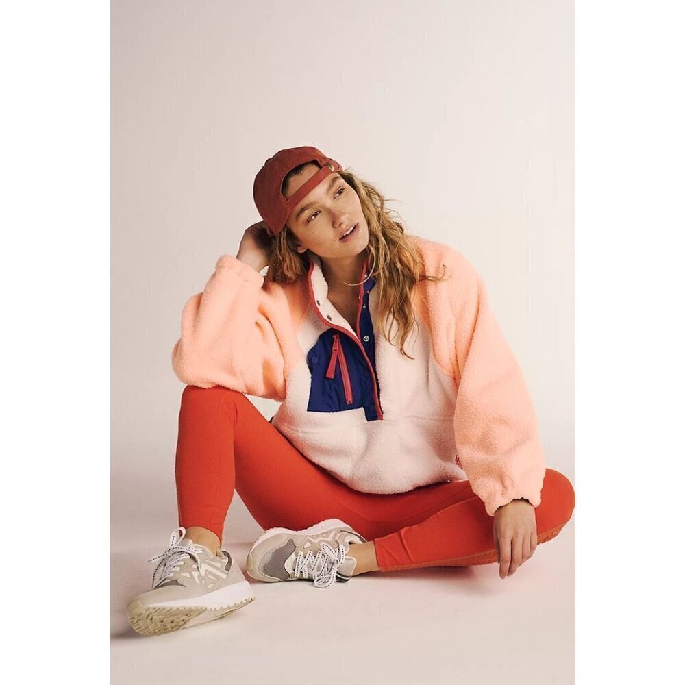 FREE PEOPLE Hit The Slopes Colorblock Pullover Sport Canvas Combo Size Large NWT - Picture 12 of 14